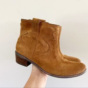 Lucky Brand Terra Suede Western Ankle Boots W8.5
